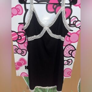 Black and White Lace Dress